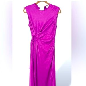 Elegant Pink House of Harlow 1960 satin cocktail dress new !